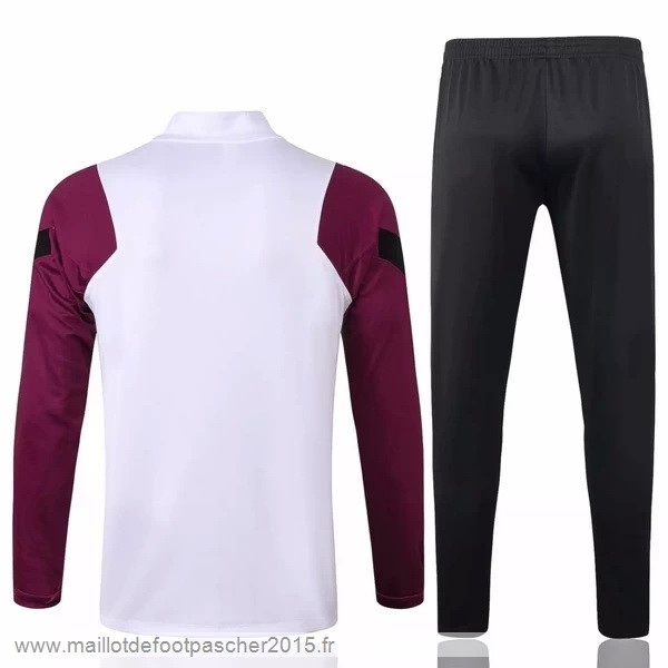 Maillot Foot Achat Survêtements Paris Saint Germain 2020 2021 Blanc Bordeaux