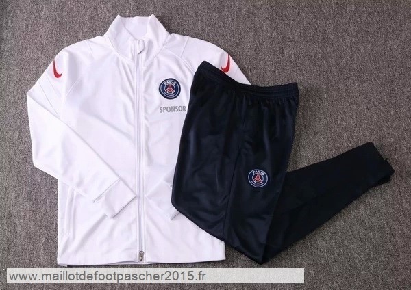 Maillot Foot Achat Survêtements Paris Saint Germain 2020 2021 Blanc Noir