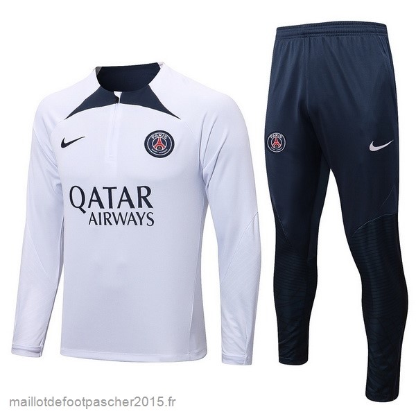 Maillot Foot Achat Survêtements Paris Saint Germain 2022 2023 Blanc Bleu Marine
