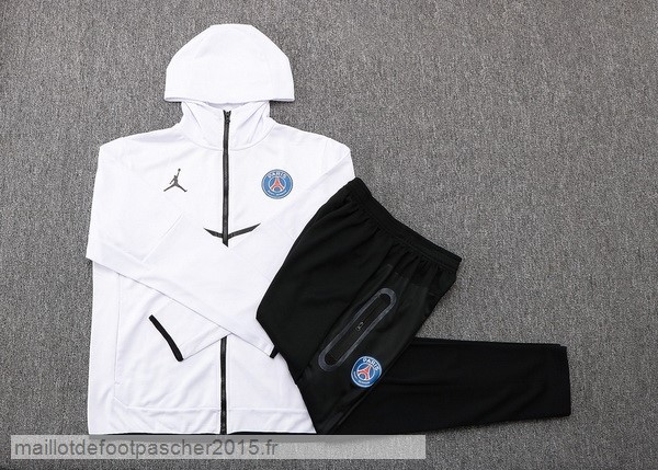 Maillot Foot Achat Sweat Shirt Capuche Paris Saint Germain 2022 2023 Blanc Noir