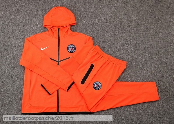 Maillot Foot Achat Sweat Shirt Capuche Paris Saint Germain 2022 2023 Orange
