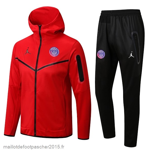 Maillot Foot Achat Sweat Shirt Capuche Paris Saint Germain 2022 2023 Rouge I Noir