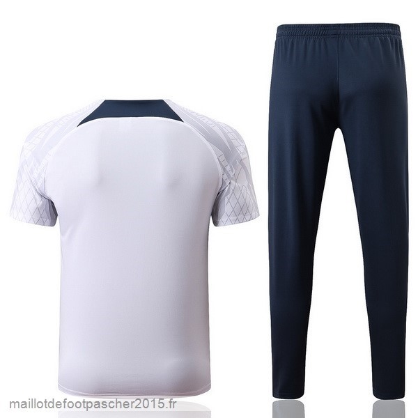 Maillot Foot Achat Entrainement Ensemble Complet Paris Saint Germain 2022 2023 Blanc I Bleu