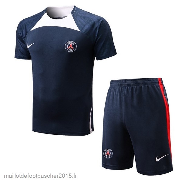 Maillot Foot Achat Entrainement Ensemble Complet Paris Saint Germain 2022 2023 Bleu Blanc