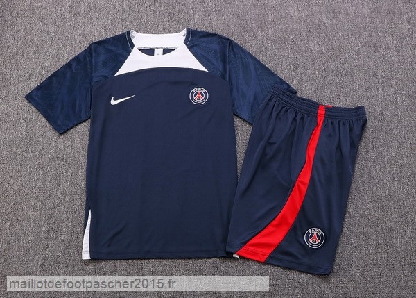Maillot Foot Achat Entrainement Ensemble Complet Paris Saint Germain 2022 2023 Bleu Blanc