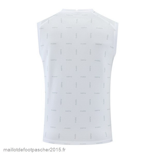Maillot Foot Achat Entrainement Sans Manches Paris Saint Germain 2022 2023 Blanc
