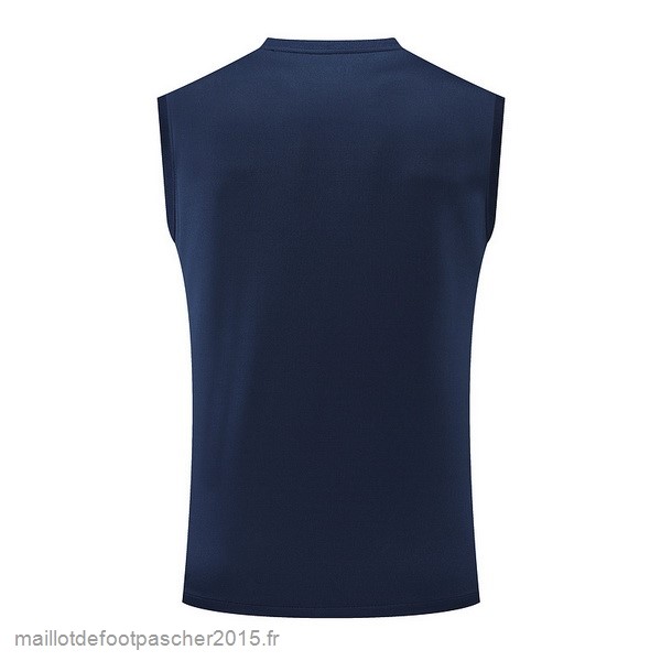 Maillot Foot Achat Entrainement Sans Manches Paris Saint Germain 2022 2023 Bleu Marine Rouge