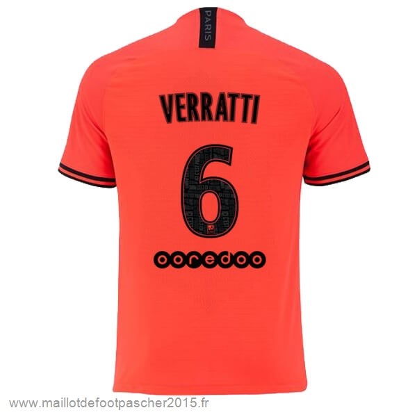 Maillot Foot Achat NO.6 Verratti Exterieur Maillot Paris Saint Germain 2019 2020 Orange