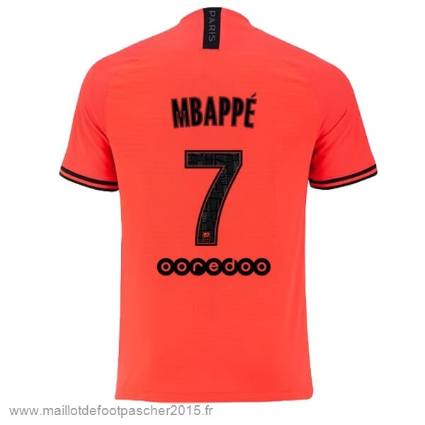 Maillot Foot Achat NO.7 Mbappe Exterieur Maillot Paris Saint Germain 2019 2020 Orange