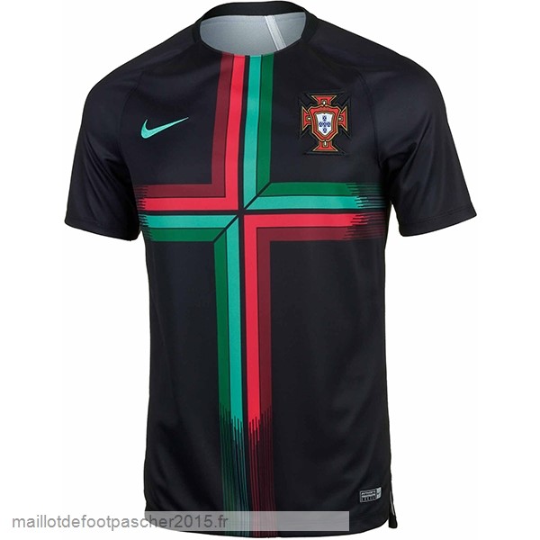 Maillot Foot Achat Pre Match Maillot Portugal Rétro 2018 Noir