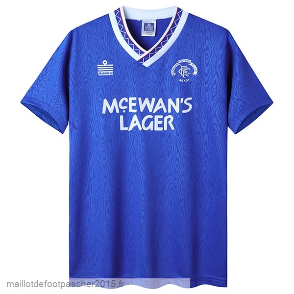 Maillot Foot Achat Domicile Maillot Rangers Rétro 1990 1992 Bleu