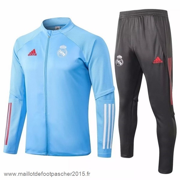 Maillot Foot Achat Survêtements Real Madrid 2020 2021 Gris Bleu Clair