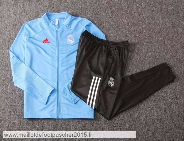 Maillot Foot Achat Survêtements Real Madrid 2020 2021 Gris Bleu Clair