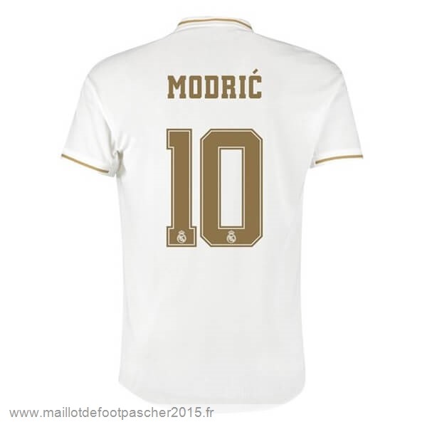 Maillot Foot Achat NO.10 Modric Domicile Maillot Real Madrid 2019 2020 Blanc