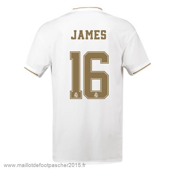 Maillot Foot Achat NO.16 James Domicile Maillot Real Madrid 2019 2020 Blanc