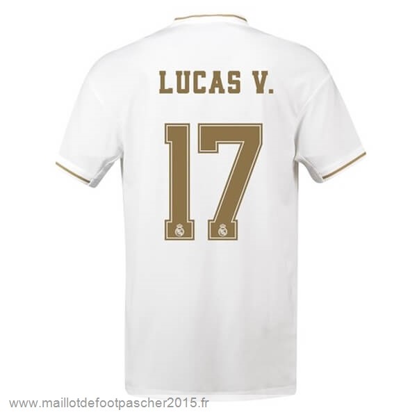 Maillot Foot Achat NO.17 Lucas V. Domicile Maillot Real Madrid 2019 2020 Blanc