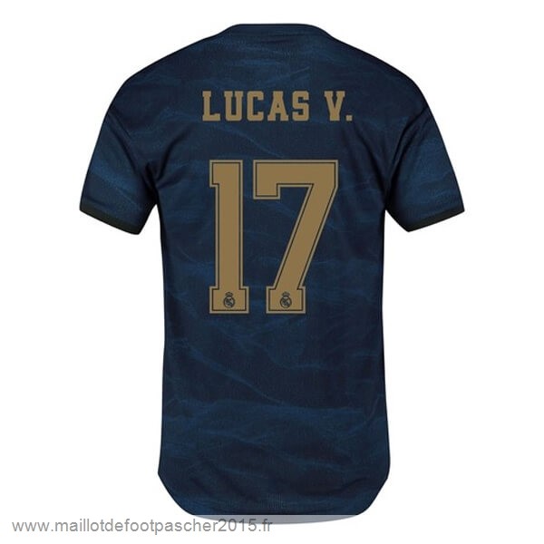 Maillot Foot Achat NO.17 Lucas V. Exterieur Maillot Real Madrid 2019 2020 Bleu