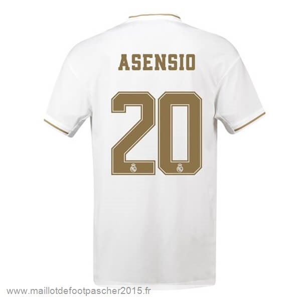 Maillot Foot Achat NO.20 Asensio Domicile Maillot Real Madrid 2019 2020 Blanc