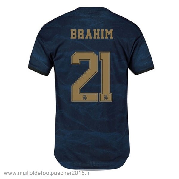 Maillot Foot Achat NO.21 Brahim Exterieur Maillot Real Madrid 2019 2020 Bleu