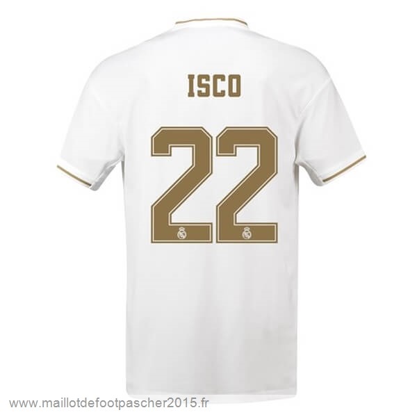 Maillot Foot Achat NO.22 Isco Domicile Maillot Real Madrid 2019 2020 Blanc