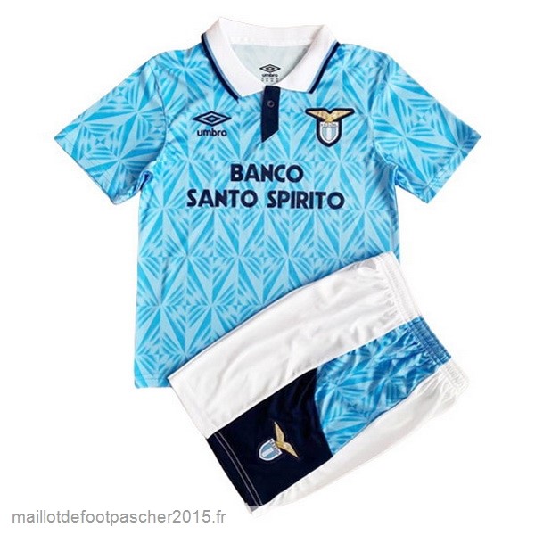 Maillot Foot Achat Domicile Conjunto De Hombre Lazio Rétro 1990 1991 Bleu Clair