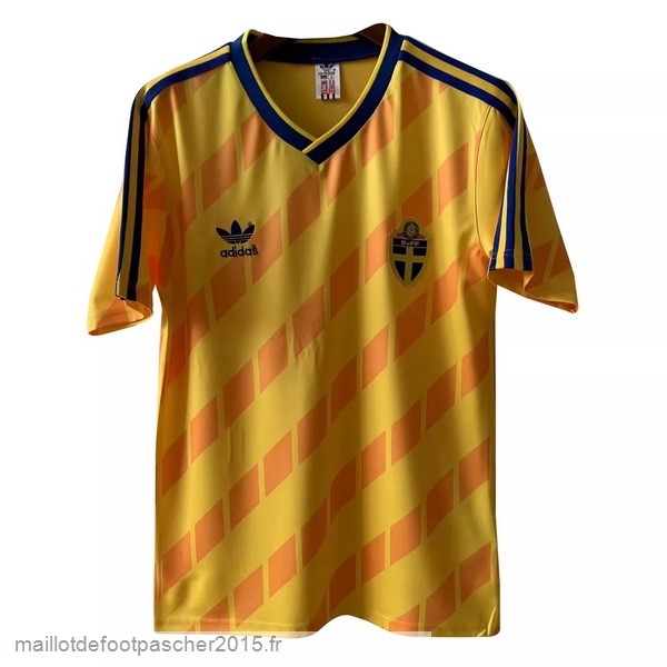 Maillot Foot Achat Domicile Maillot Suède Rétro 1988 Jaune