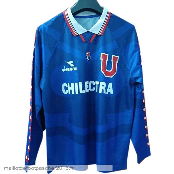 Maillot Foot Achat Domicile Manches Longues Universidad De Chili Rétro 1996 Bleu