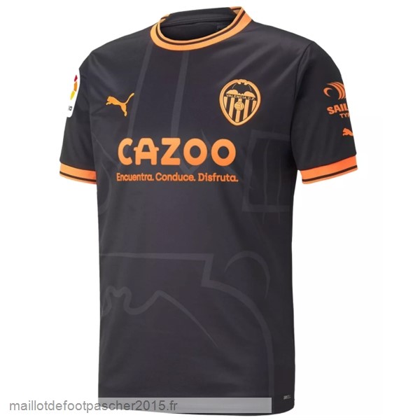 Maillot Foot Achat Thailande Exterieur Maillot Valencia 2022 2023 Noir