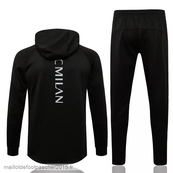 Maillot Foot Achat Sweat Shirt Capuche AC Milan 2021 2022 Noir Rouge