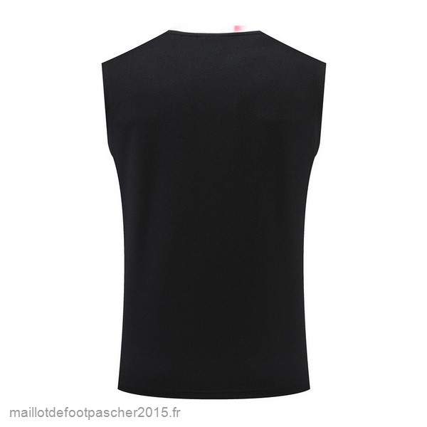 Maillot Foot Achat Entrainement Sans Manches AC Milan 2022 2023 Noir Rouge