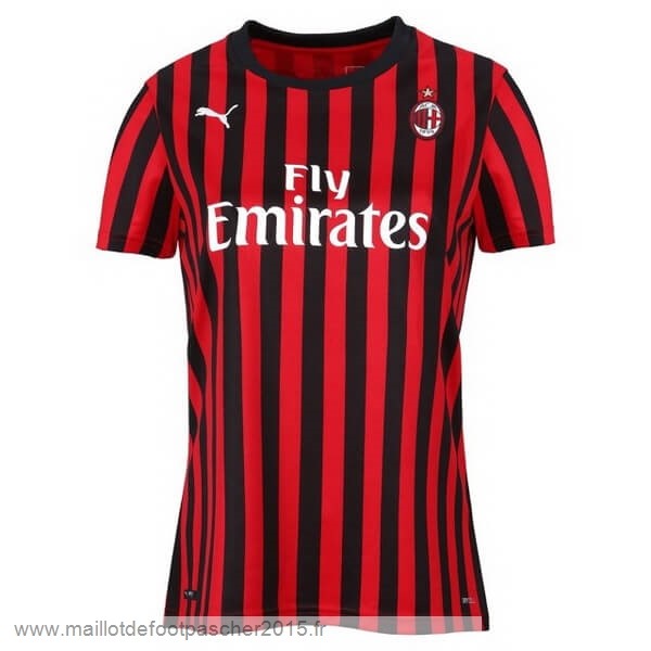 Maillot Foot Achat Domicile Maillot Femme AC Milan 2019 2020 Rouge Noir