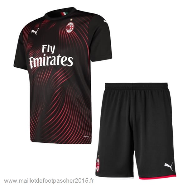 Maillot Foot Achat Third Conjunto De Enfant AC Milan 2019 2020 Rouge Noir