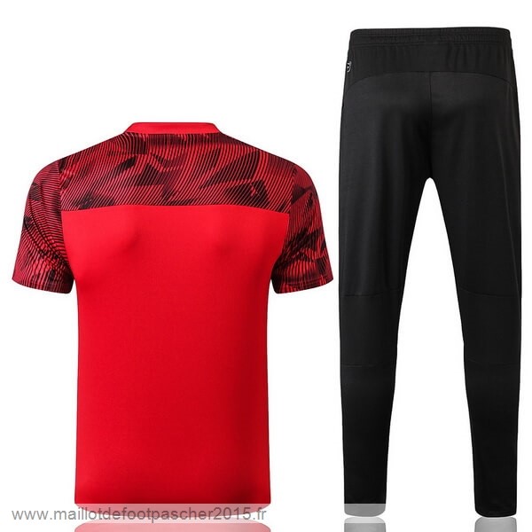 Maillot Foot Achat Entrainement Conjunto Completo AC Milan 2019 2020 Rouge Noir