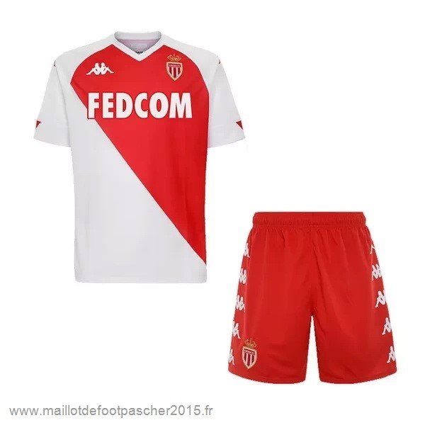 Maillot Foot Achat Domicile Conjunto De Enfant AS Monaco 2020 2021 Blanc Rouge