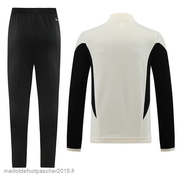 Maillot Foot Achat Ensemble Complet Ensemble longue fermeture éclair vêtements De Sport Allemagne 2022 Blanc I Noir