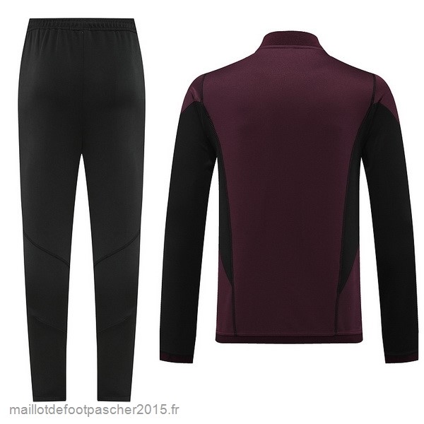 Maillot Foot Achat Ensemble Complet Ensemble longue fermeture éclair vêtements De Sport Allemagne 2022 Bordeaux