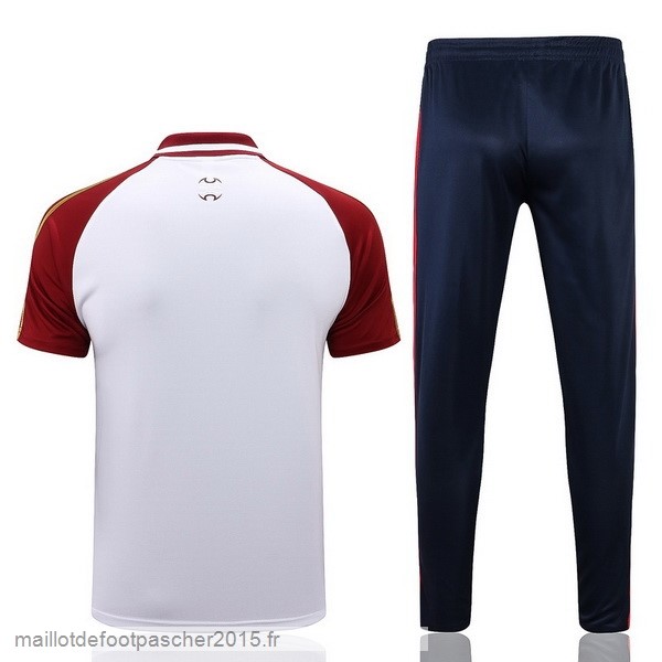 Maillot Foot Achat Ensemble Complet Polo Arsenal 2022 2023 Blanc Rouge Noir