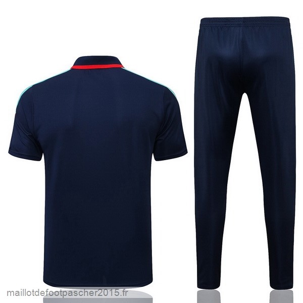 Maillot Foot Achat Ensemble Complet Polo Arsenal 2022 2023 Bleu Marine Vert