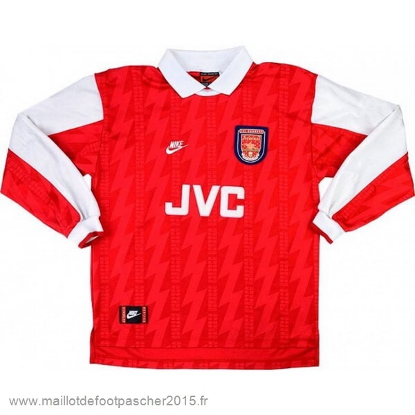 Maillot Foot Achat Domicile Manches Longues Arsenal Rétro 1994 1995 Rouge