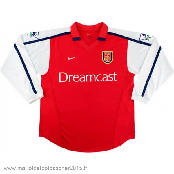 Maillot Foot Achat Domicile Manches Longues Arsenal Rétro 2000 Rouge