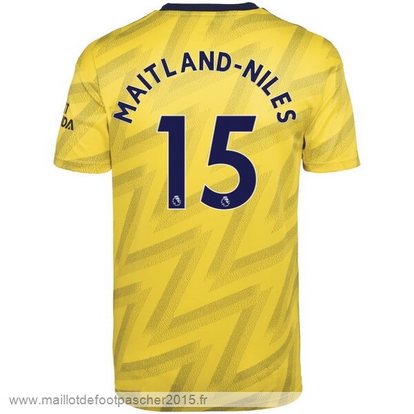 Maillot Foot Achat NO.15 Maitland Niles Exterieur Maillot Arsenal 2019 2020 Jaune