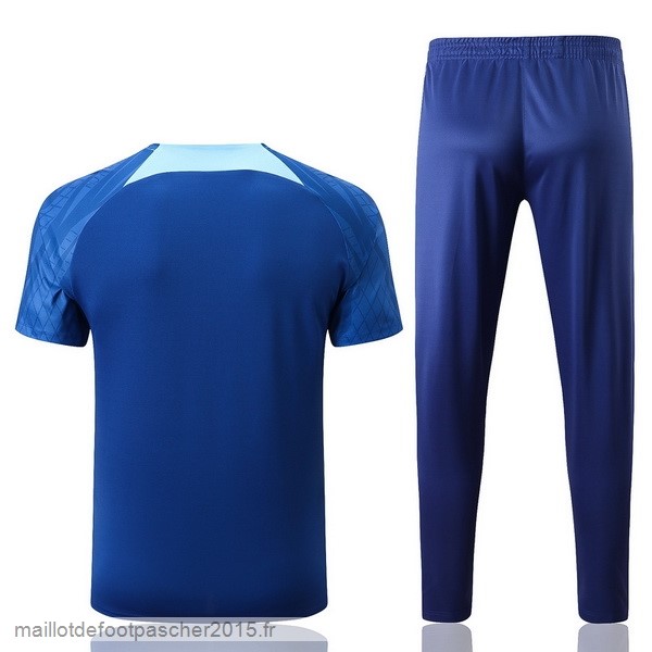 Maillot Foot Achat Entrainement Ensemble Complet Atlético Madrid 2022 2023 Bleu