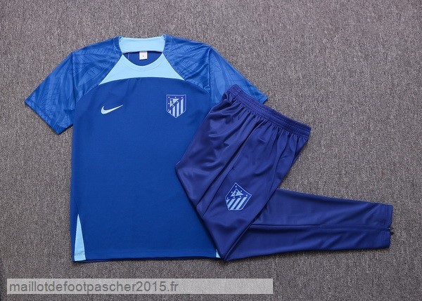 Maillot Foot Achat Entrainement Ensemble Complet Atlético Madrid 2022 2023 Bleu