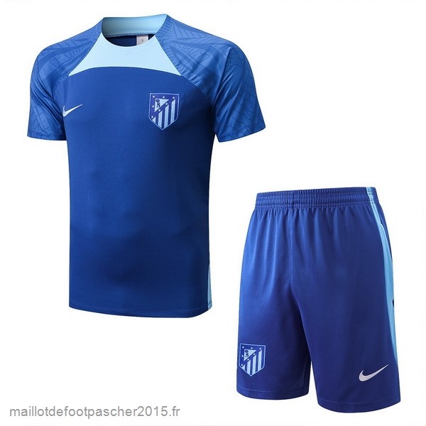 Maillot Foot Achat Entrainement Ensemble Complet Atlético Madrid 2022 2023 I Bleu
