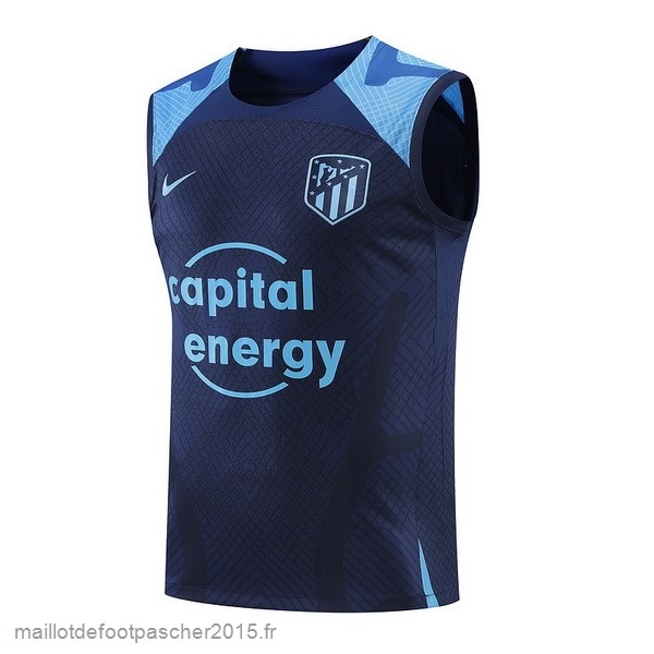 Maillot Foot Achat Entrainement Sans Manches Atlético Madrid 2022 2023 Bleu Marin