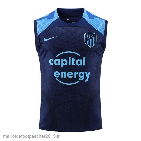 Maillot Foot Achat Entrainement Sans Manches Atlético Madrid 2022 2023 Bleu Marin