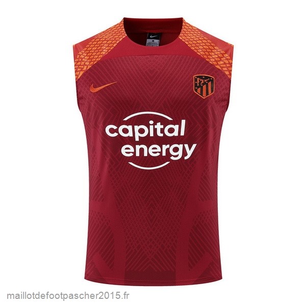 Maillot Foot Achat Entrainement Sans Manches Atlético Madrid 2022 2023 Rouge