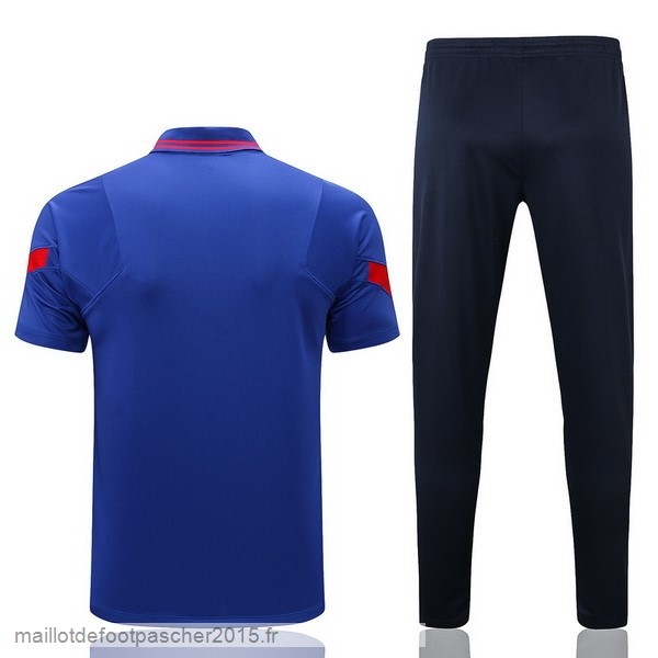 Maillot Foot Achat Ensemble Complet Polo Atlético Madrid 2022 2023 Bleu Noir