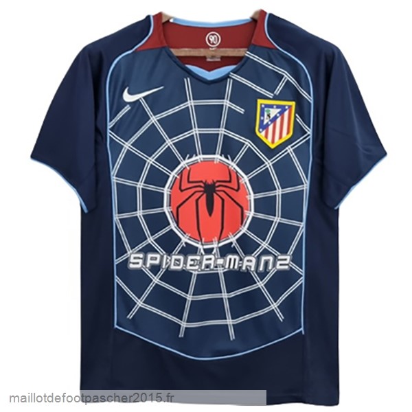 Maillot Foot Achat Exterieur Maillot Atlético Madrid Rétro 2004 Bleu