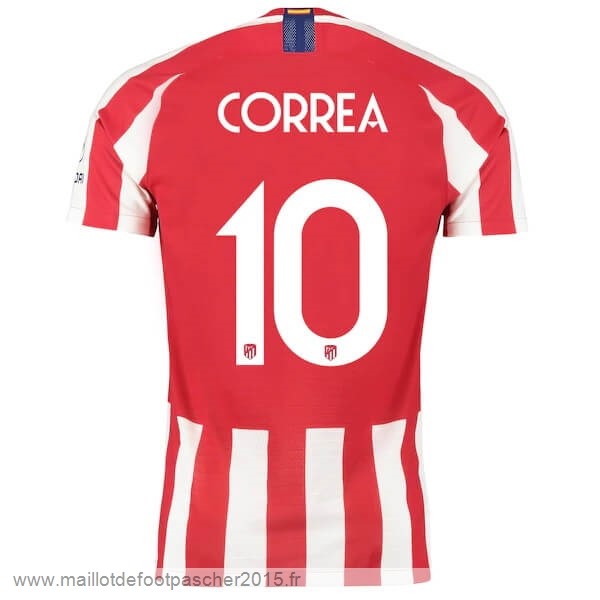 Maillot Foot Achat NO.10 Correa Domicile Maillot Atlético Madrid 2019 2020 Rouge